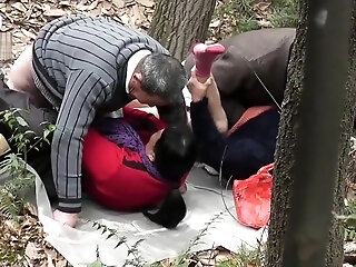 Group Old Grandpa Fuck In Forest