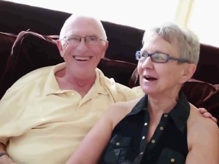 Granny husband invite a junior stud to fuck her