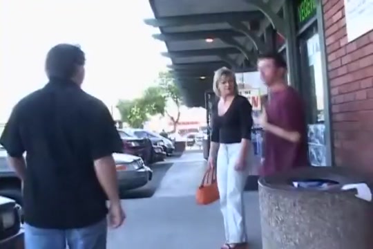 A Milf Gets Picked Up And Double Teamed